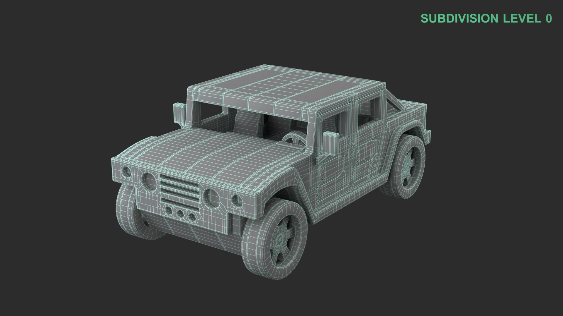 3D Wooden 4x4 Toy https://p.turbosquid.com/ts-thumb/8P/zZWl4A/V4/wireframe_0007/jpg/1738700032/1920x1080/fit_q87/30751dc7f5cea92a53c07ae1d7b1bea53e9b545c/wireframe_0007.jpg