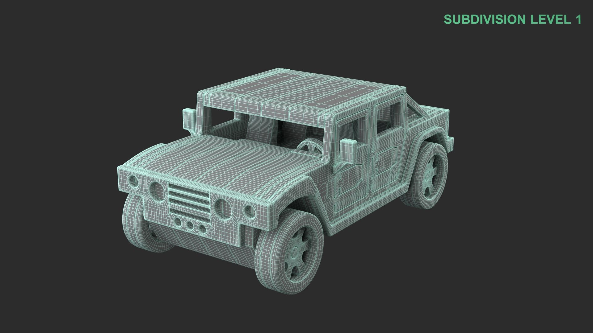 3D Wooden 4x4 Toy https://p.turbosquid.com/ts-thumb/8P/zZWl4A/Xb/wireframe_0004/jpg/1738700030/1920x1080/fit_q87/2b398cddca9a555b1d9c3cc6c18c7faa7ed826e9/wireframe_0004.jpg