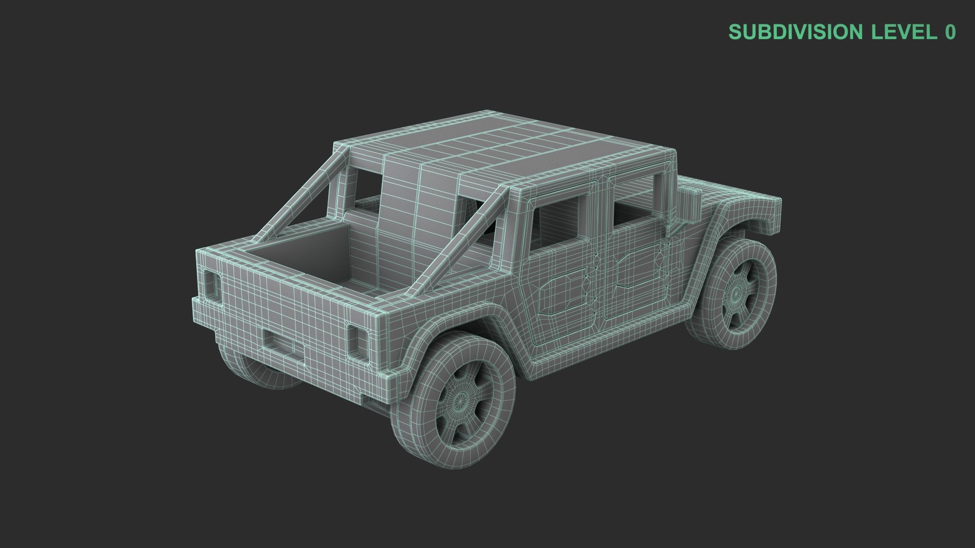 3D Wooden 4x4 Toy https://p.turbosquid.com/ts-thumb/8P/zZWl4A/p7/wireframe_0009/jpg/1738700032/1920x1080/fit_q87/6f181a7f2d3a41a1445d7e9adc874f55fa8cef59/wireframe_0009.jpg