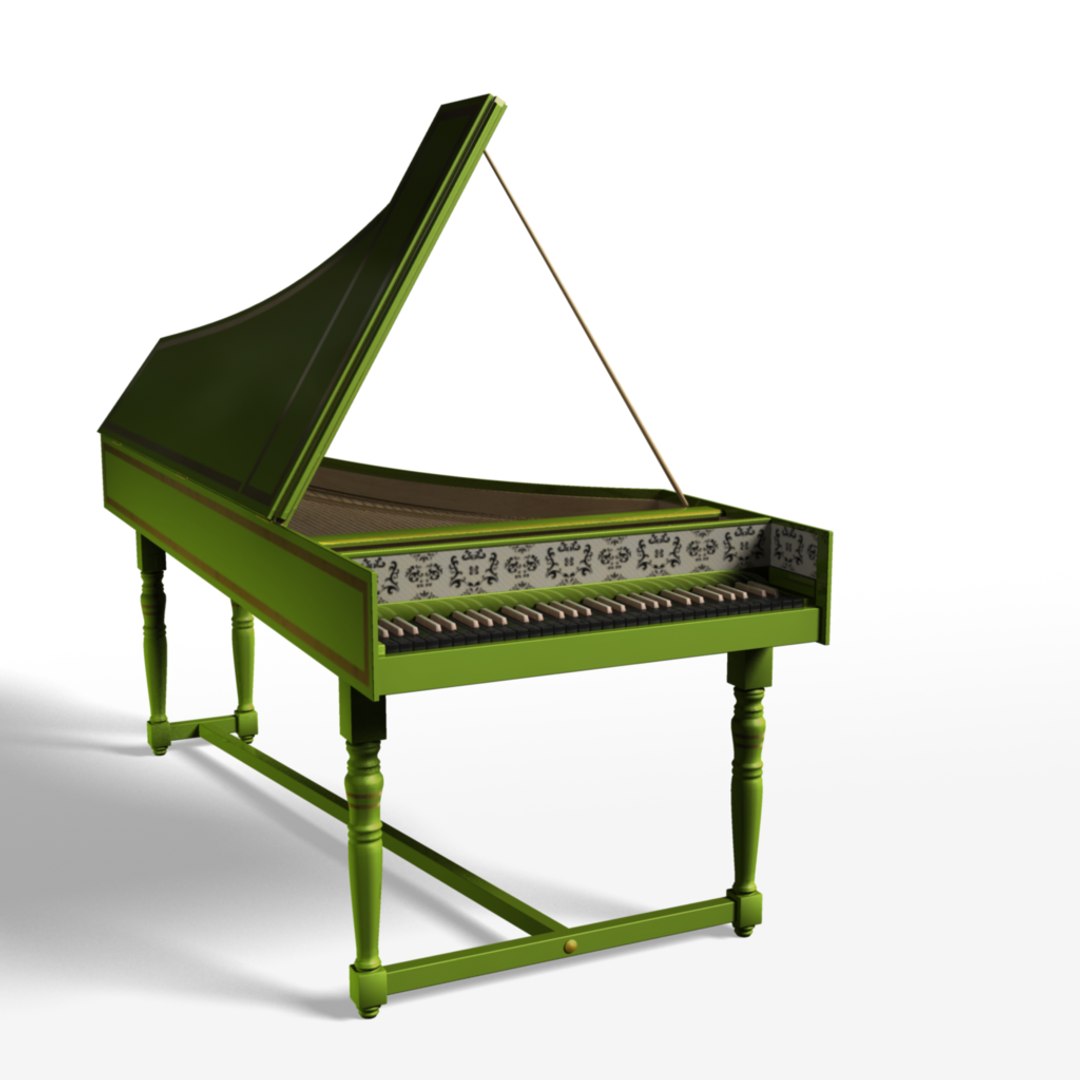 Baroque Harpsichord Obj
