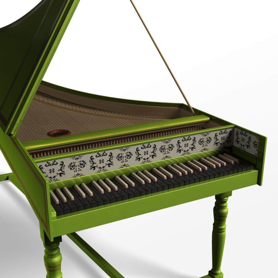Baroque Harpsichord Obj