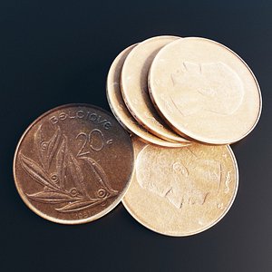 Belgian 20 Franc coin