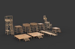 wooden structure 3D model