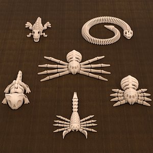 Flexi Skeleton Creature 3D Model Pack Articulated Animal STL Files 3D model