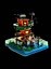 un hotel in barca sul mare Modello 3D low-poly
