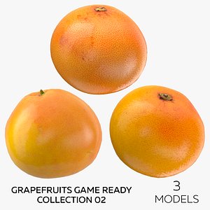 3D Grapefruits Game Ready Collection 02 - 3 models model