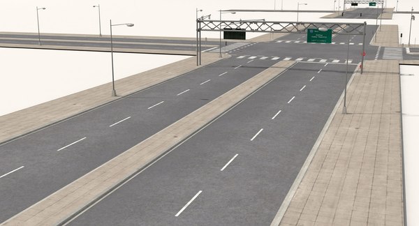 3d model streets roads highways collections