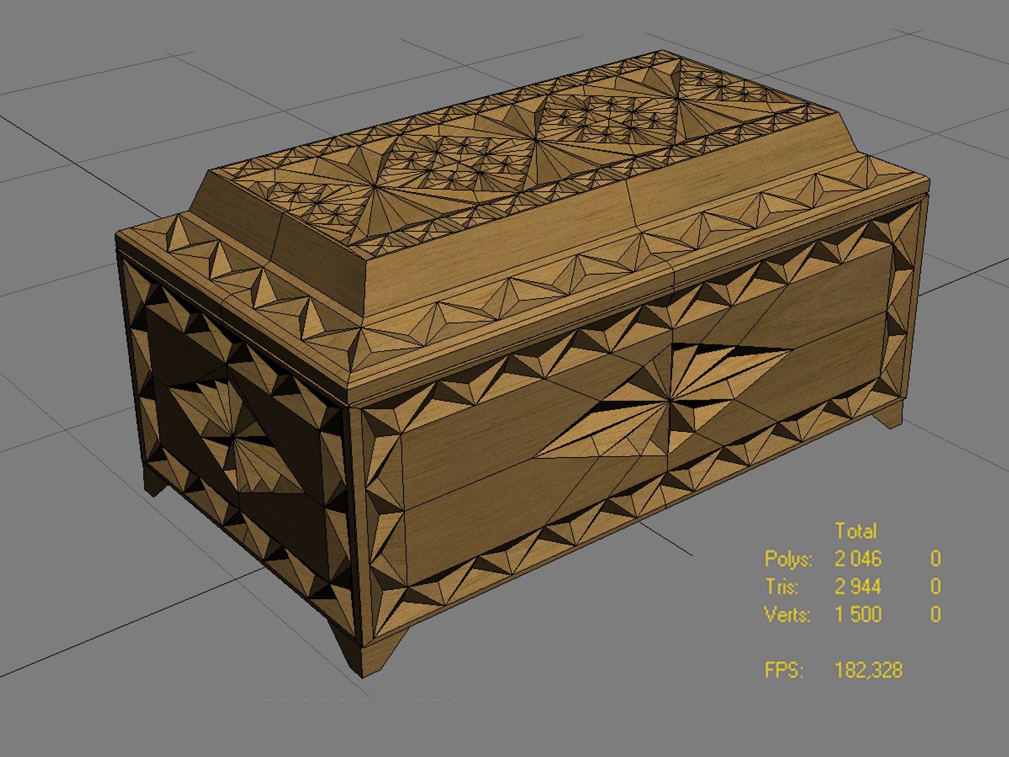 3d model carved caskets