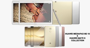 3d model realistic huawei mediapad m2