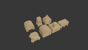 3D ToySoldiers Military Buildings model