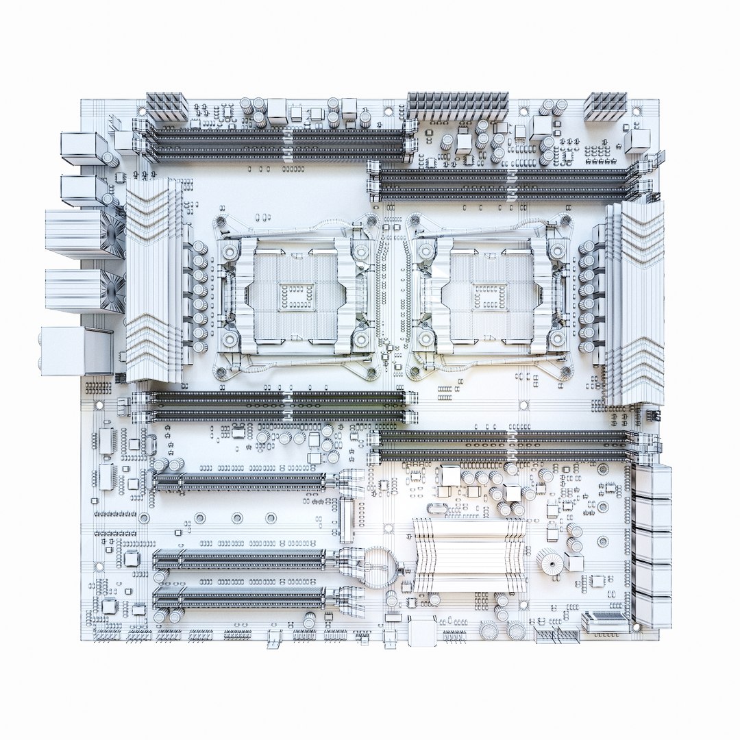 3D Model X99-F8D Huananzhi Motherboard - TurboSquid 2184737