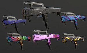 FMG - Submachine Gun Low-poly 3D model