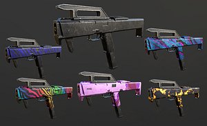 FMG - Submachine Gun Low-poly 3D model