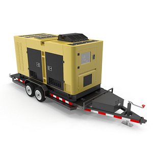 diesel generator trailer 3D model