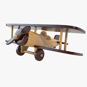 3d model wooden airplane toy