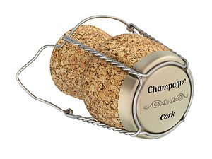3D champagne cork