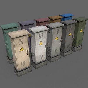 3D PBR Electric Box V2 - Collection