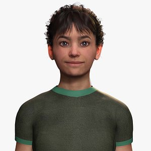 Amna -Realistic Girl Child Low-poly Low-poly