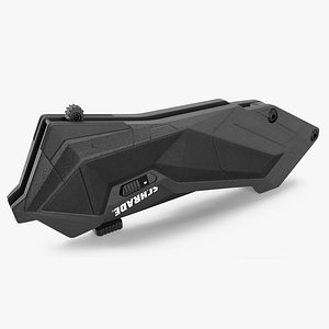 3D model Futuristic Knife Schrade Folded Black
