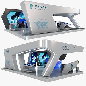 3D Futuristic Exhibition Stand 2