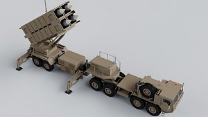 MIM-104 Patriot Air Defense System Military Vehicle 3D