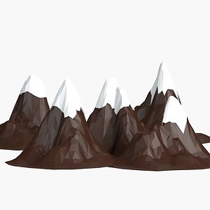 3d model cartoon mountains pack