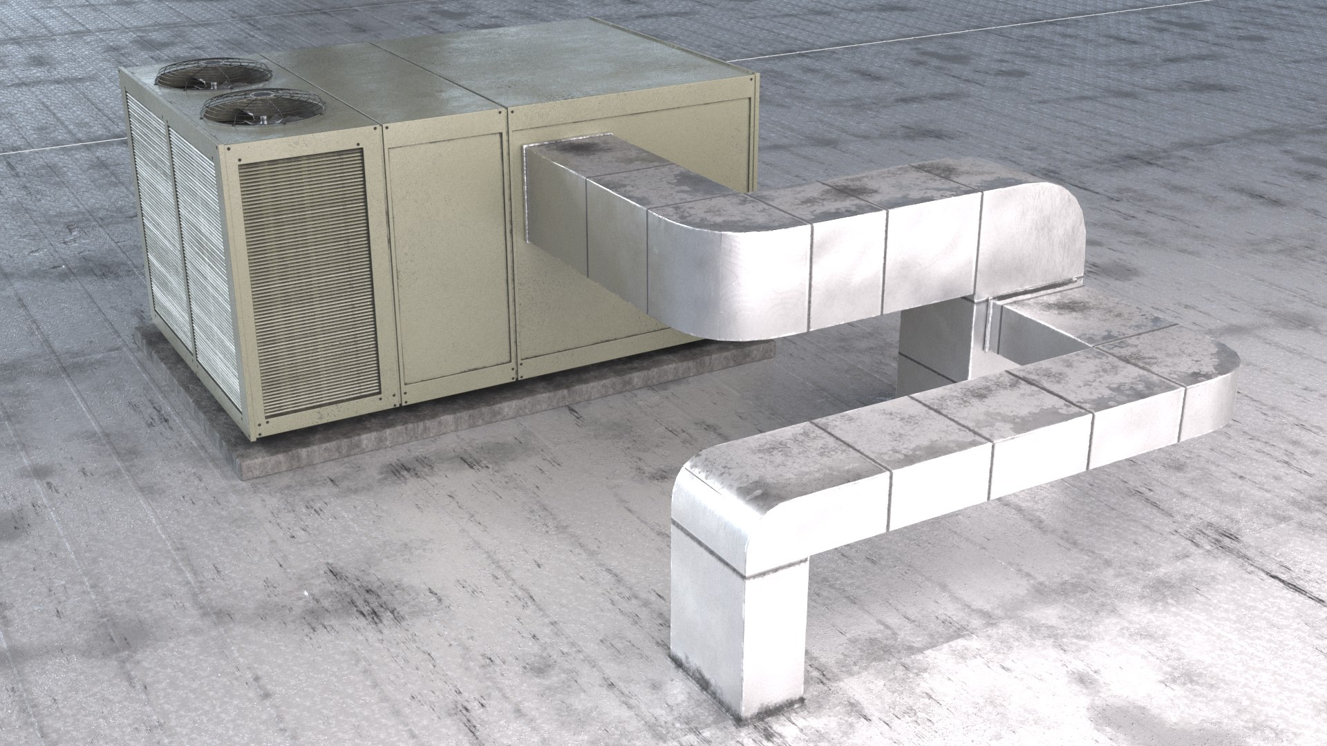 3D Large Rooftop AC Unit - TurboSquid 2048782