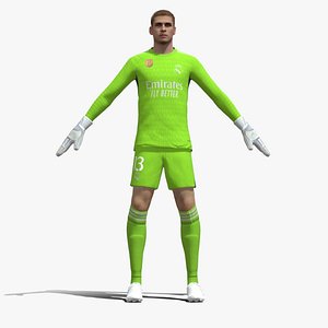 3D T-Pose Andriy Lunin Real Madrid 23-24 model