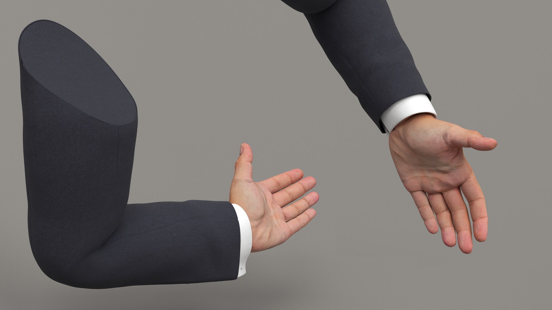 3D Male Arms With Sleeves Animated Rigged For Maya Collection Model ...