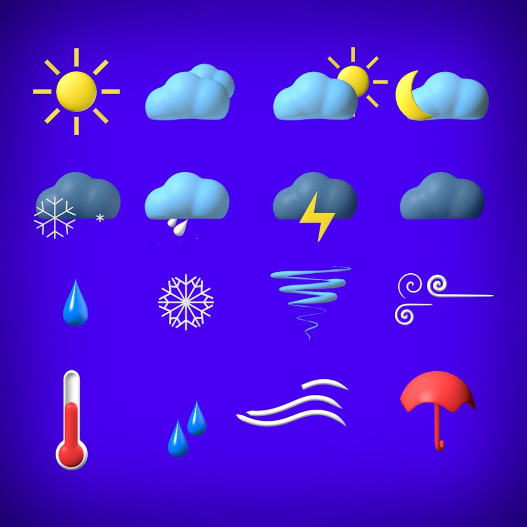 3D Weather Elements - TurboSquid 1552614