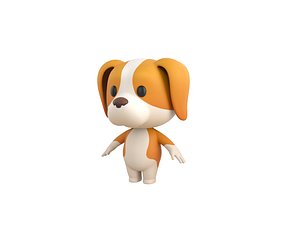 Character206 Beagle Dog 3D model