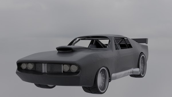 3D model Custom Drag Race car