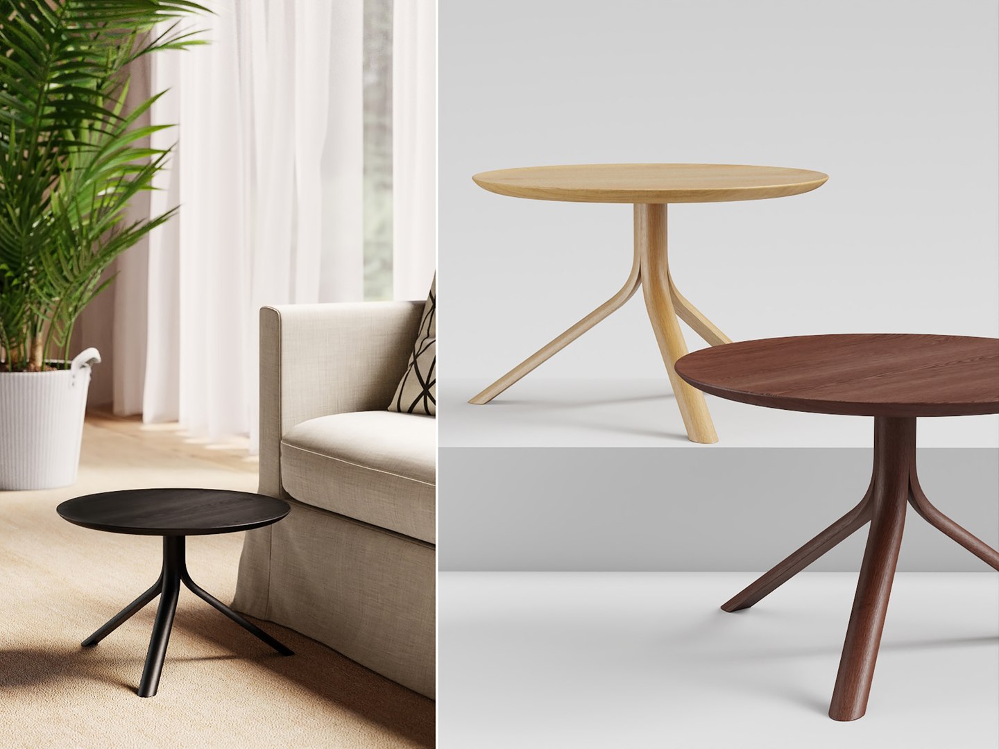 Splinter Side Table 45 Model - TurboSquid 2186469