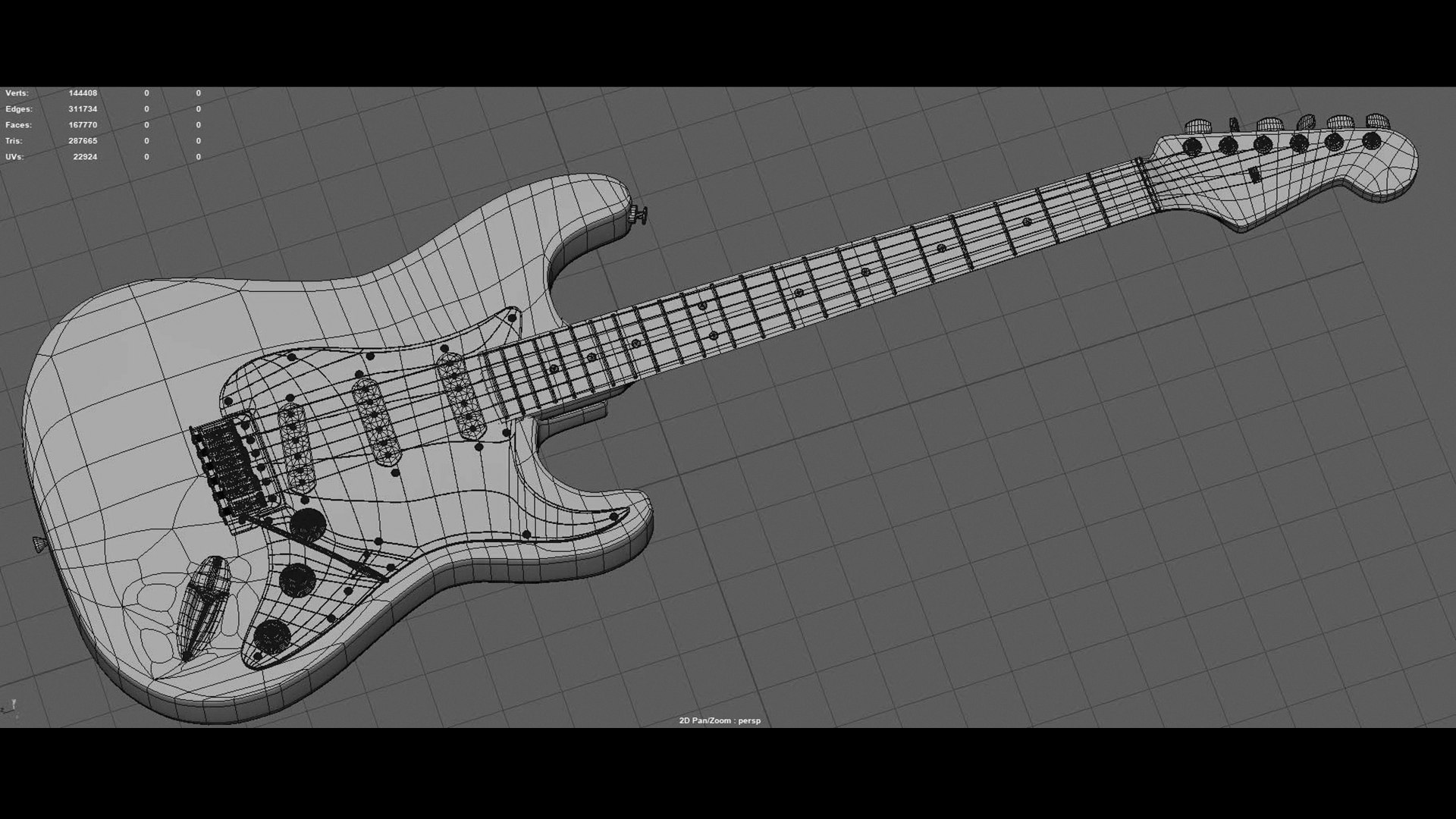 3D Electric guitar model TurboSquid 1728124