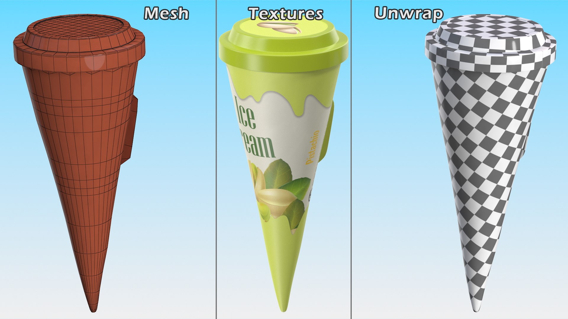 3D Cone Ice Cream Packages Mockup Collection 2 https://p.turbosquid.com/ts-thumb/8R/BhQWLy/3g/coneicecreampackagesmockupcollection2mb3dmodel006/jpg/1661930871/1920x1080/fit_q87/57f06dd4453aaa03b35f17225c1c72e58ef65433/coneicecreampackagesmockupcollection2mb3dmodel006.jpg