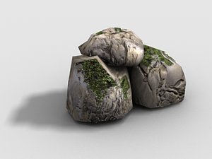 Rock Formation 1 - with Vegetation