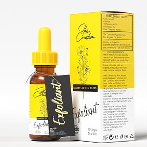 3D model Essential Oil Blend Exfoliant