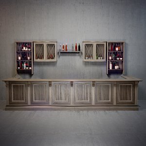 bar restaurants 3d model