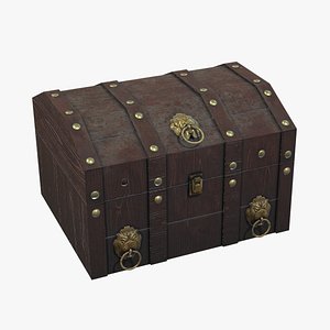 3D Treasure Chest Box 03 Low Poly PBR Realistic