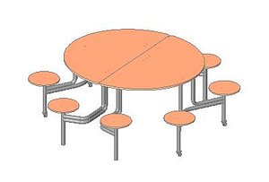 3ds fold cafeteria table