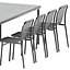 BANGI R220 Table and KANO Stackable Chair by BABEL D