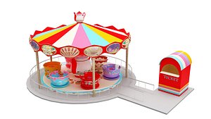 tea cup ride 3D model