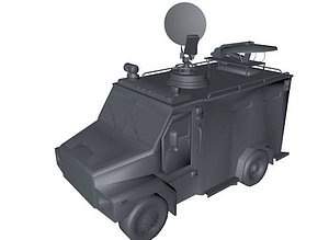 Low Poly News Van