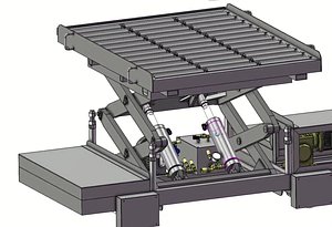 Hydraulic Lift Table with Roller Conveyor  Heavy Duty Scissor Lift for Material Handling