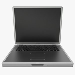 3d apple powerbook g4 modeled model