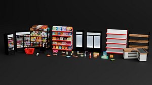 Low Poly Retail Store Asset Pack