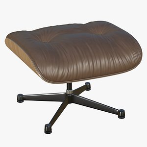 Eames Ottoman Realistic Leather 3D model
