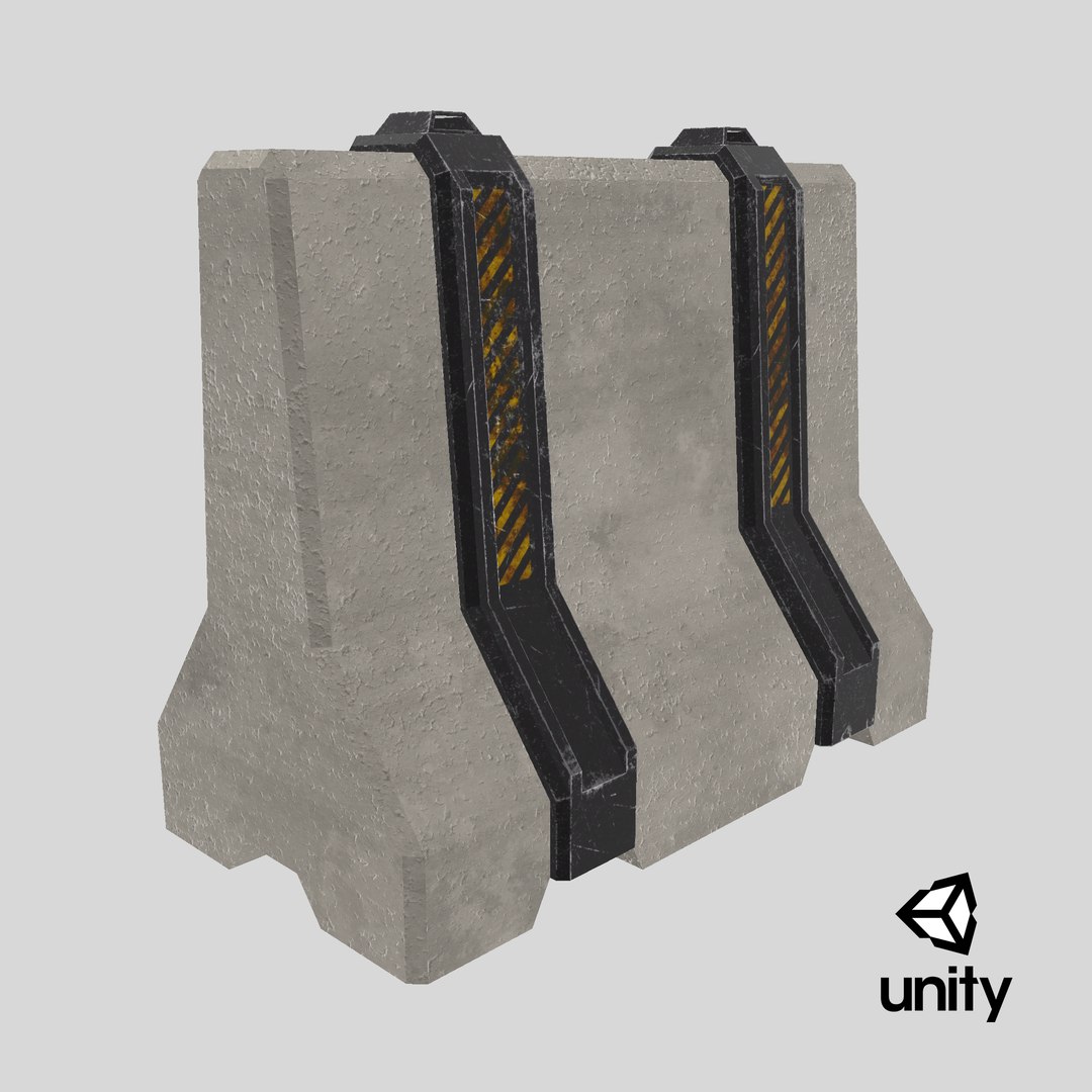 3D Scifi Concrete Barrier https://p.turbosquid.com/ts-thumb/8R/o2jEpS/DV/stemcell_unity_render/png/1740051080/1920x1080/fit_q87/6c43bddebc7b753e7620d2f0c53810d808ba0794/stemcell_unity_render.jpg