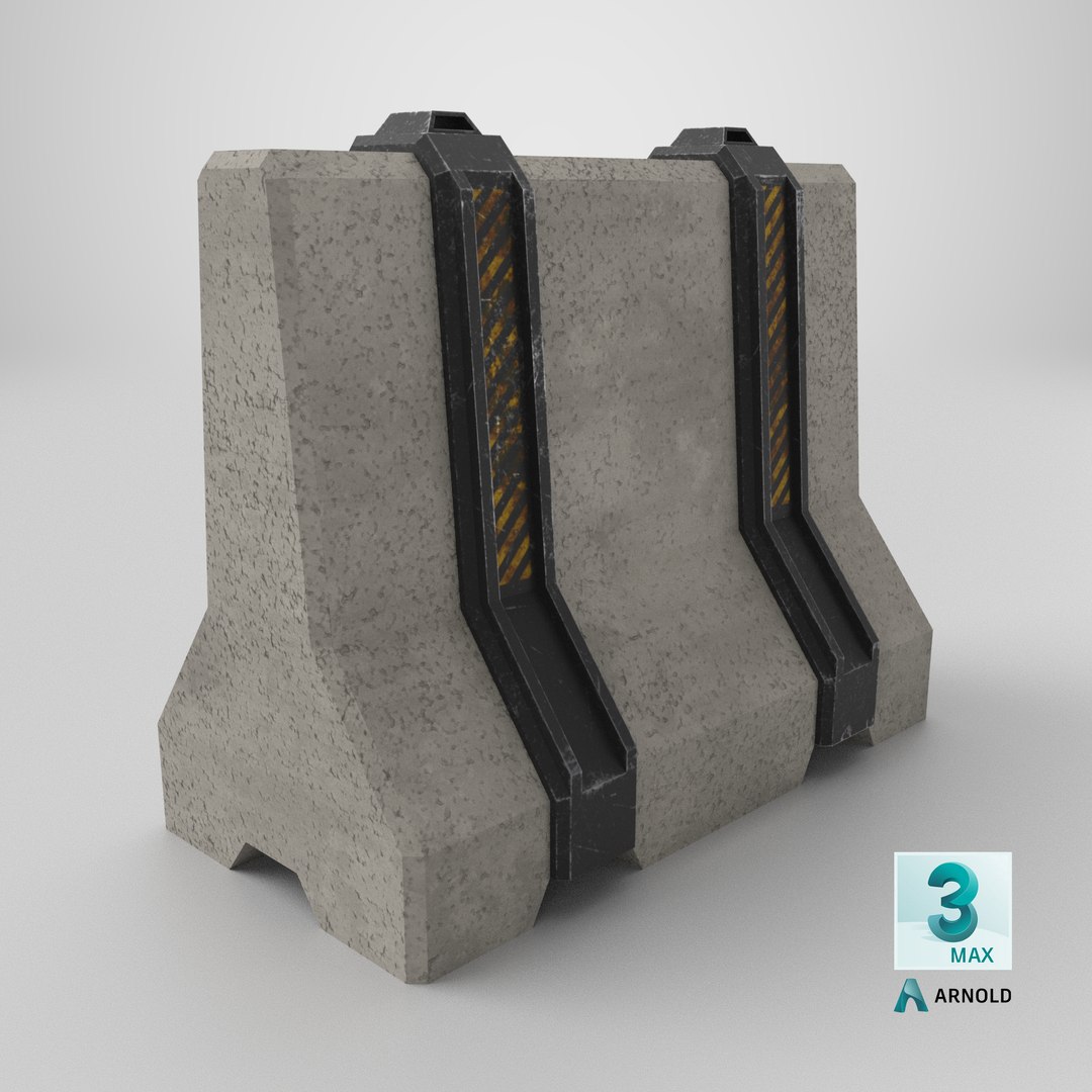 3D Scifi Concrete Barrier https://p.turbosquid.com/ts-thumb/8R/o2jEpS/hJ/stemcell_max_arnold_render/png/1740051075/1920x1080/fit_q87/3aeb0e0e519a48b59ca8a1c4fcb4c15dbcd63ed6/stemcell_max_arnold_render.jpg