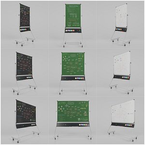 Complete Double-Sided Metal Writing Board Collection